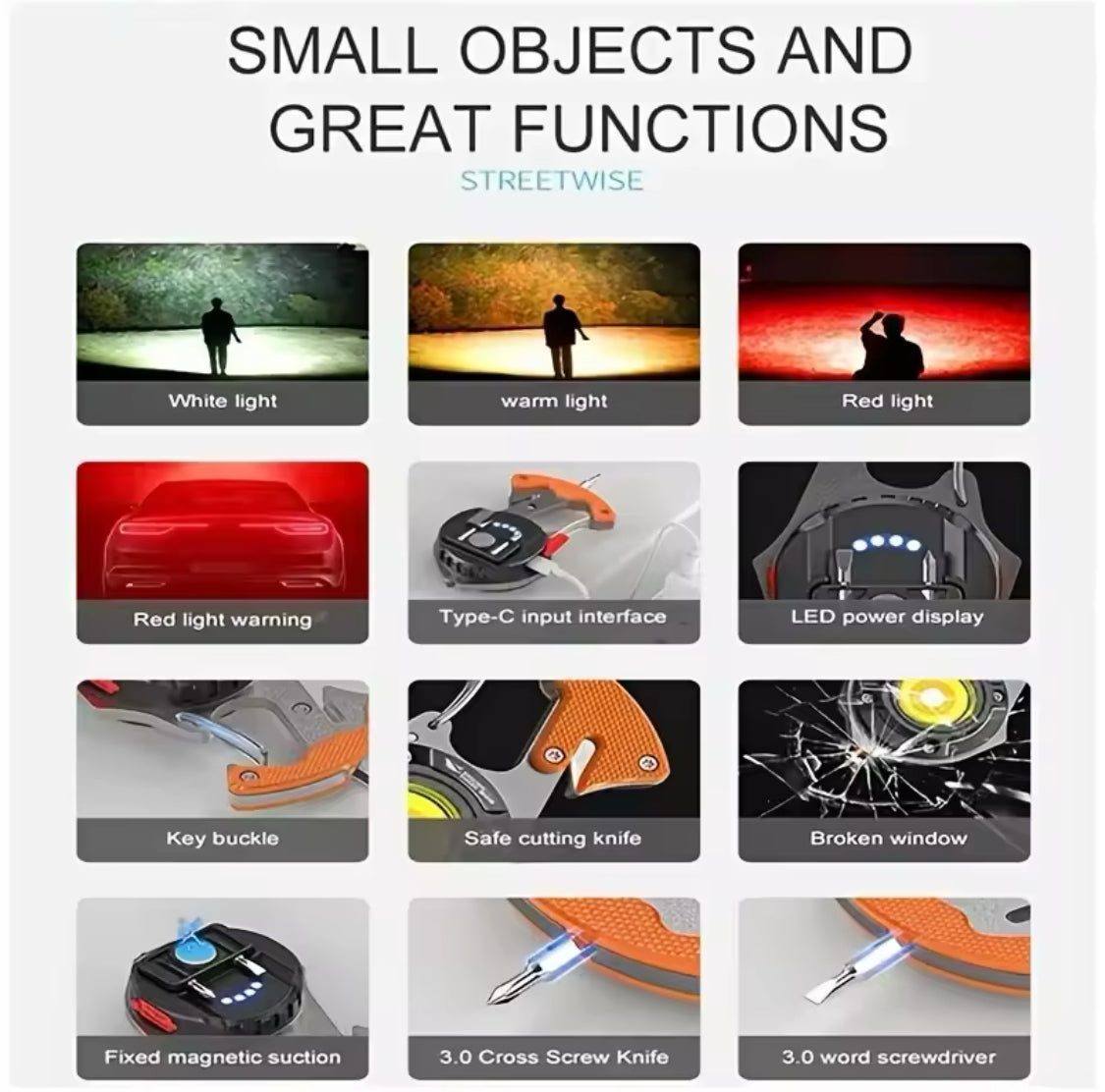 Multifunctional Keychain Lighter, Mini Torch With Cigarette Lighter, USB Rechargeable Flashlight With Screwdriver Multifunctional Keychain Lighter, Mini Torch With Cigarette Lighter, USB Rechargeable Flashlight With Screwdriver